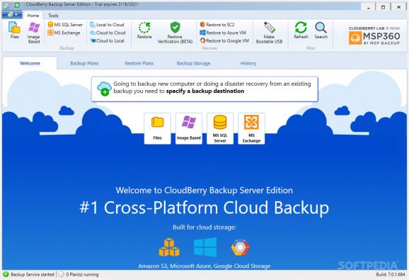 MSP360 Backup Server Edition screenshot
