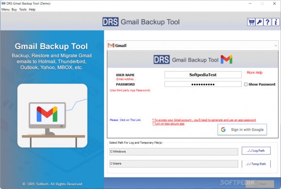 CloudMigration Gmail Backup Tool screenshot