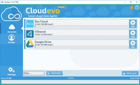 Cloudevo screenshot