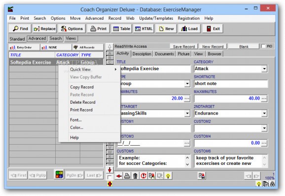 Coach Organizer Deluxe screenshot