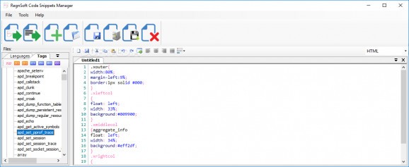 RegnSoft Code Snippets Manager screenshot