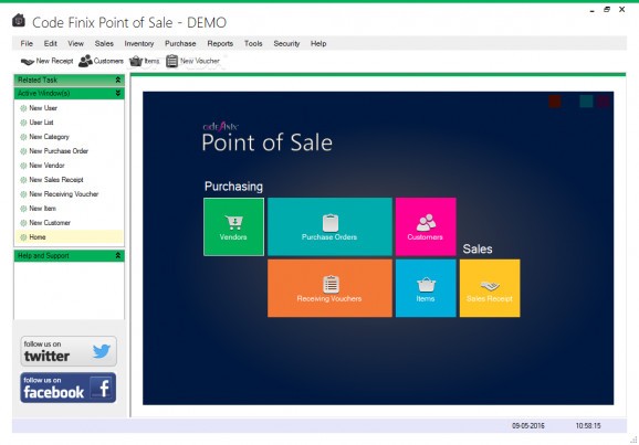 Code Finix Point of Sale screenshot