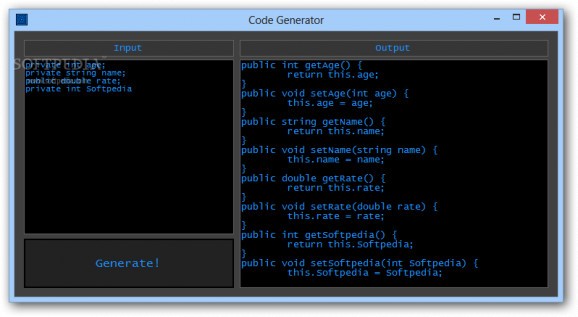 Code Generator screenshot