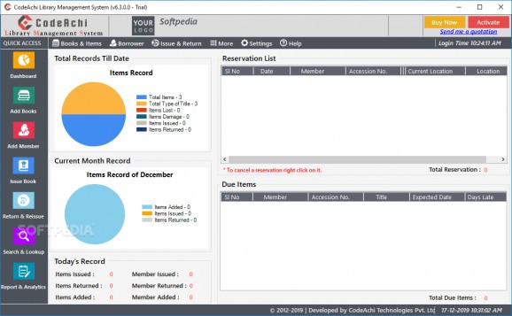 CodeAchi Library Management System screenshot
