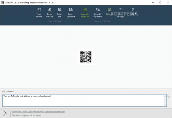 CodeTwo QR Code Desktop Reader & Generator screenshot