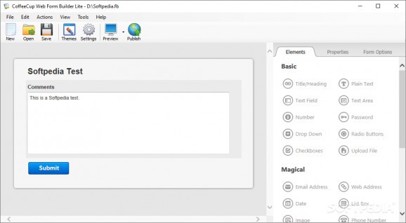 CoffeeCup Web Form Builder Lite screenshot