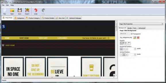 CoffeeCup Shopping Cart Designer Pro screenshot