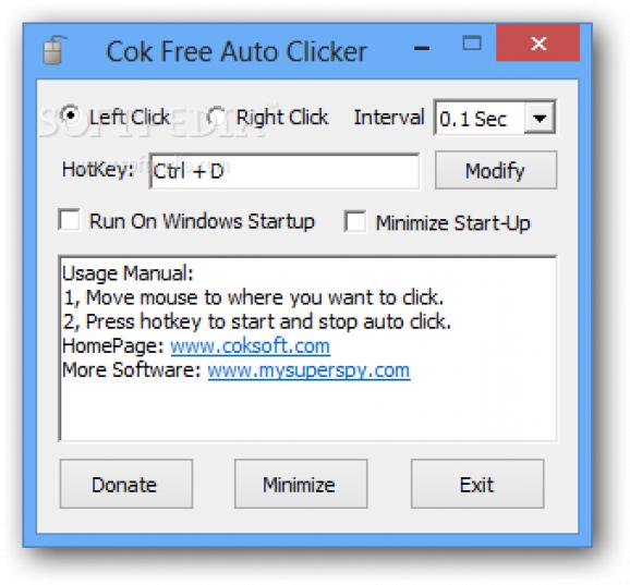 Cok Free Auto Clicker screenshot