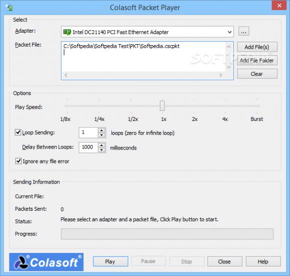 Colasoft Packet Player screenshot