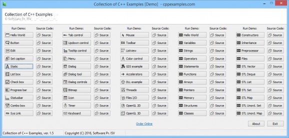 Collection of C++ Examples screenshot