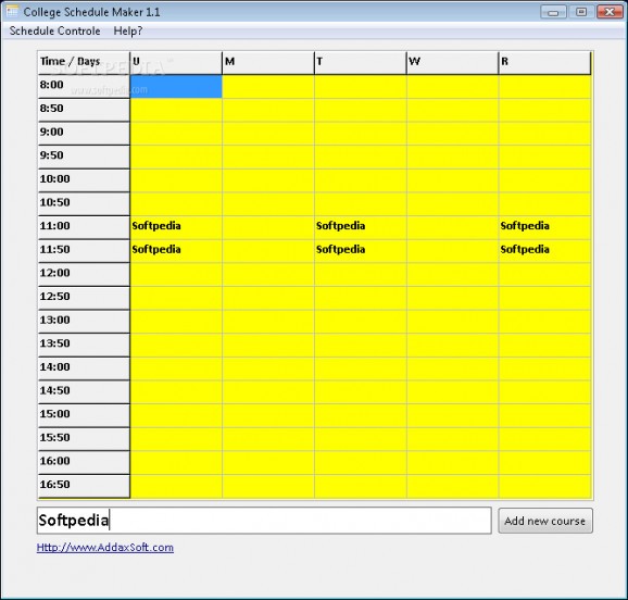 College Schedule Maker screenshot