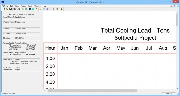 ComfortAir HVAC Software screenshot