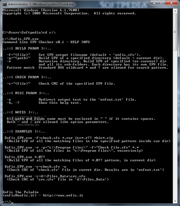 Command Line SFV Checker screenshot