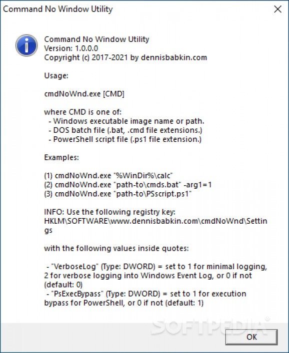 Command No Window screenshot