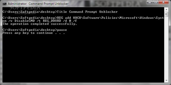 Command Prompt Unblocker screenshot