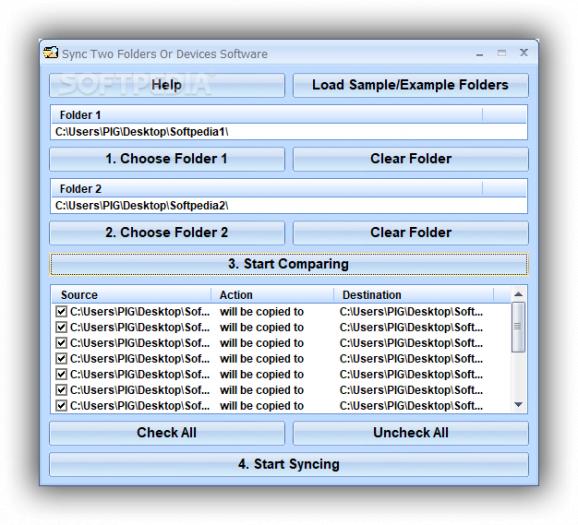 Compare & Sync Two File Folders Software screenshot