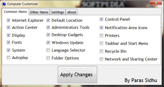 Computer Customizer screenshot