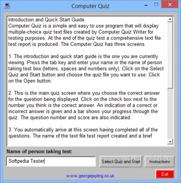 Computer Quiz screenshot
