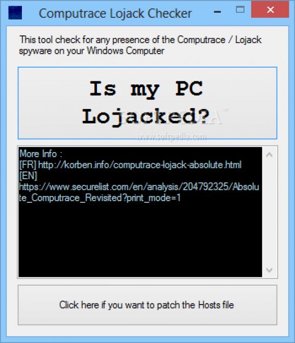 Computrace Lojack Checker screenshot