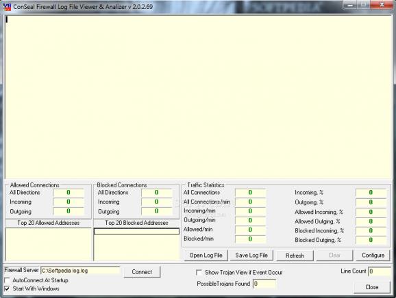 ConSeal Firewall Log File Viewer & Analizer screenshot