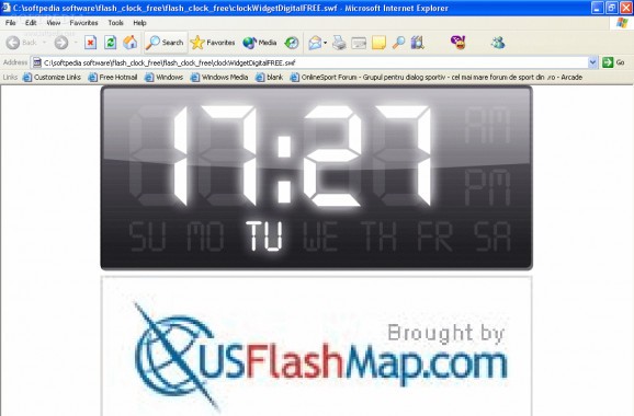 Conceptual Flash Clock for Your Website screenshot