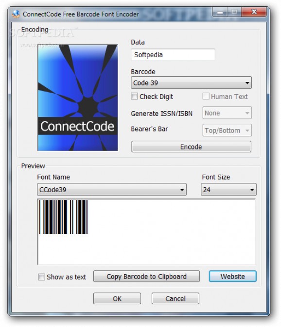 ConnectCode Free Barcode Font screenshot