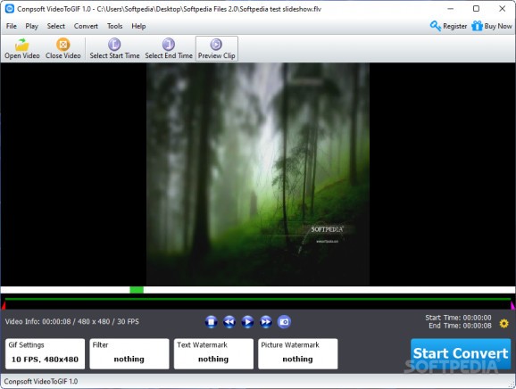 Conpsoft VideoToGIF screenshot