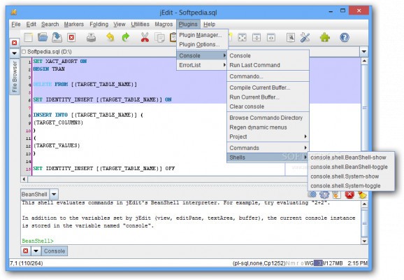 Console For jEdit screenshot