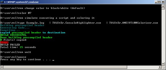 Console Highlighter screenshot