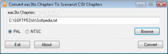 Convert Chapters to Scenarist screenshot