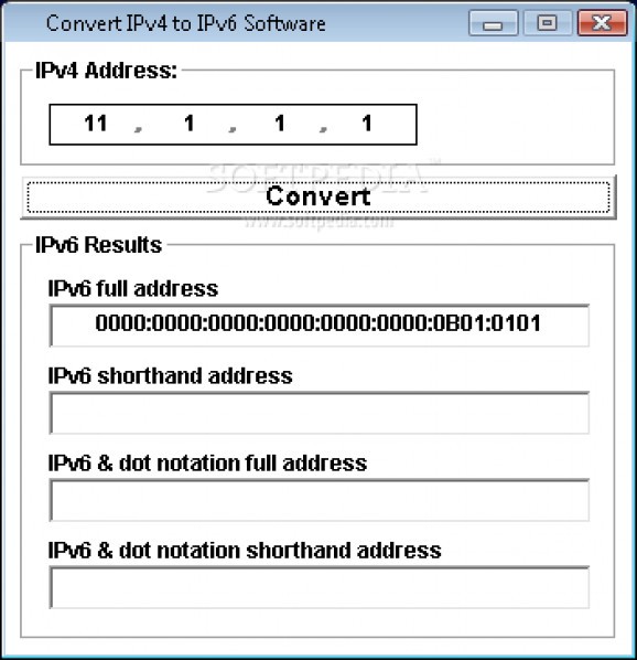 Convert IPv4 to IPv6 Software screenshot