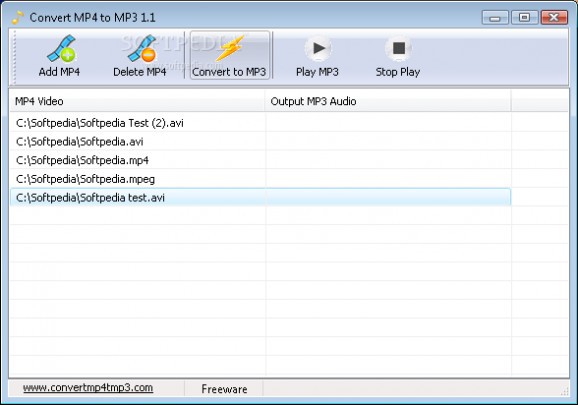 Convert MP4 to MP3 screenshot