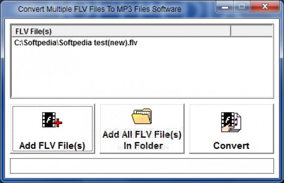Convert Multiple FLV Files To MP3 Files Software screenshot