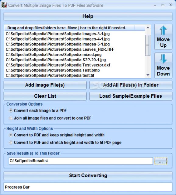 Convert Multiple Image Files To PDF Files Software screenshot