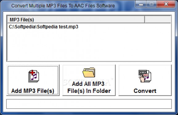 Convert Multiple MP3 Files To AAC Files Software screenshot