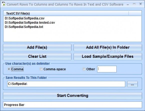 Convert Rows To Columns and Columns To Rows In Text and CSV Software screenshot