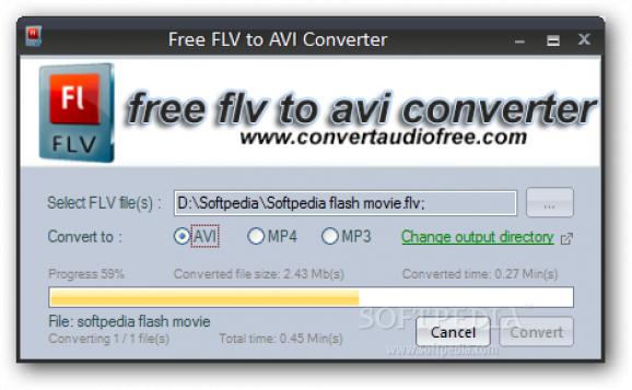 Free FLV To AVI Converter screenshot
