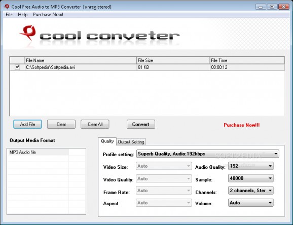 Cool Free Audio to MP3 Converter screenshot