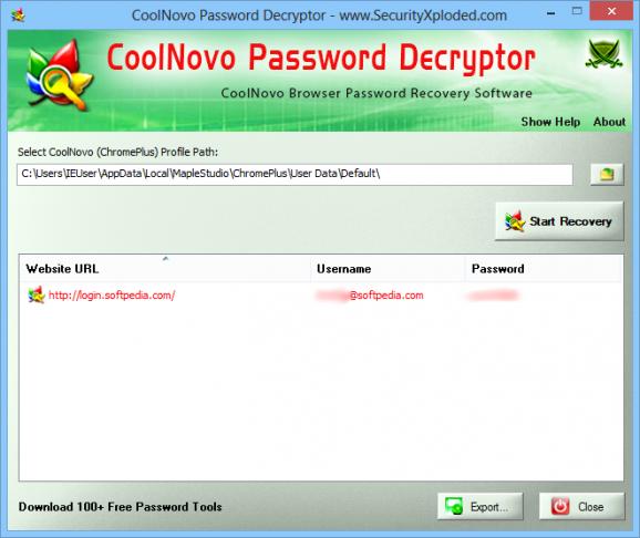 CoolNovo Password Decryptor screenshot