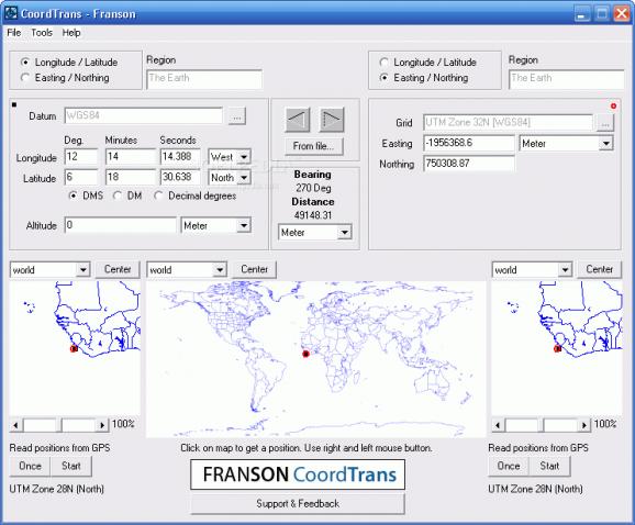 CoordTrans screenshot