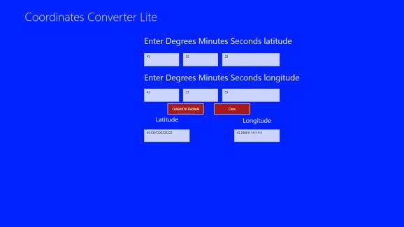 Coordinates Converter Lite screenshot