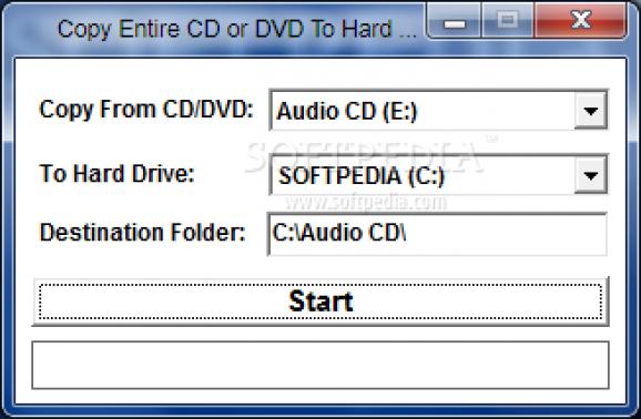 Copy Entire CD or DVD To Hard Drive Software screenshot