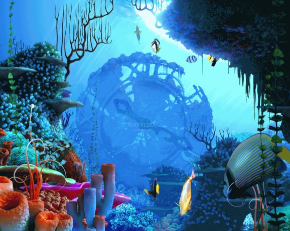 Coral Clock 3D Screensaver screenshot