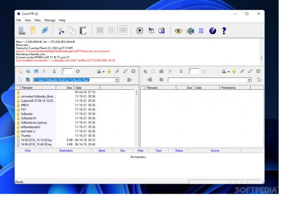 Core FTP Lite screenshot