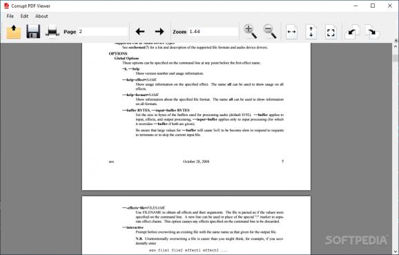 Corrupt PDF Viewer screenshot