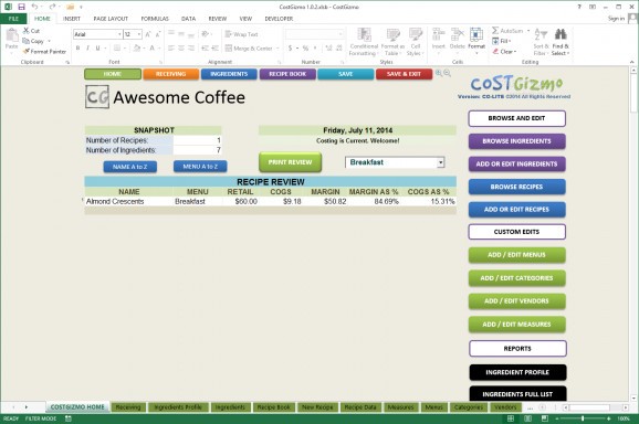CostGizmo screenshot