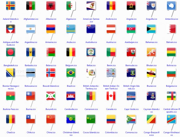 Country flag icon set for iphone map screenshot