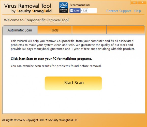 Couponarific Removal Tool screenshot