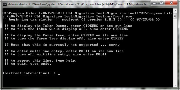 C++-CLI Migration Tool screenshot