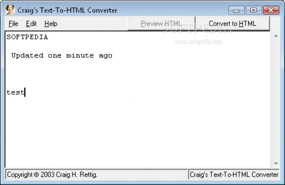 Craig's Text-to-HTML Converter screenshot